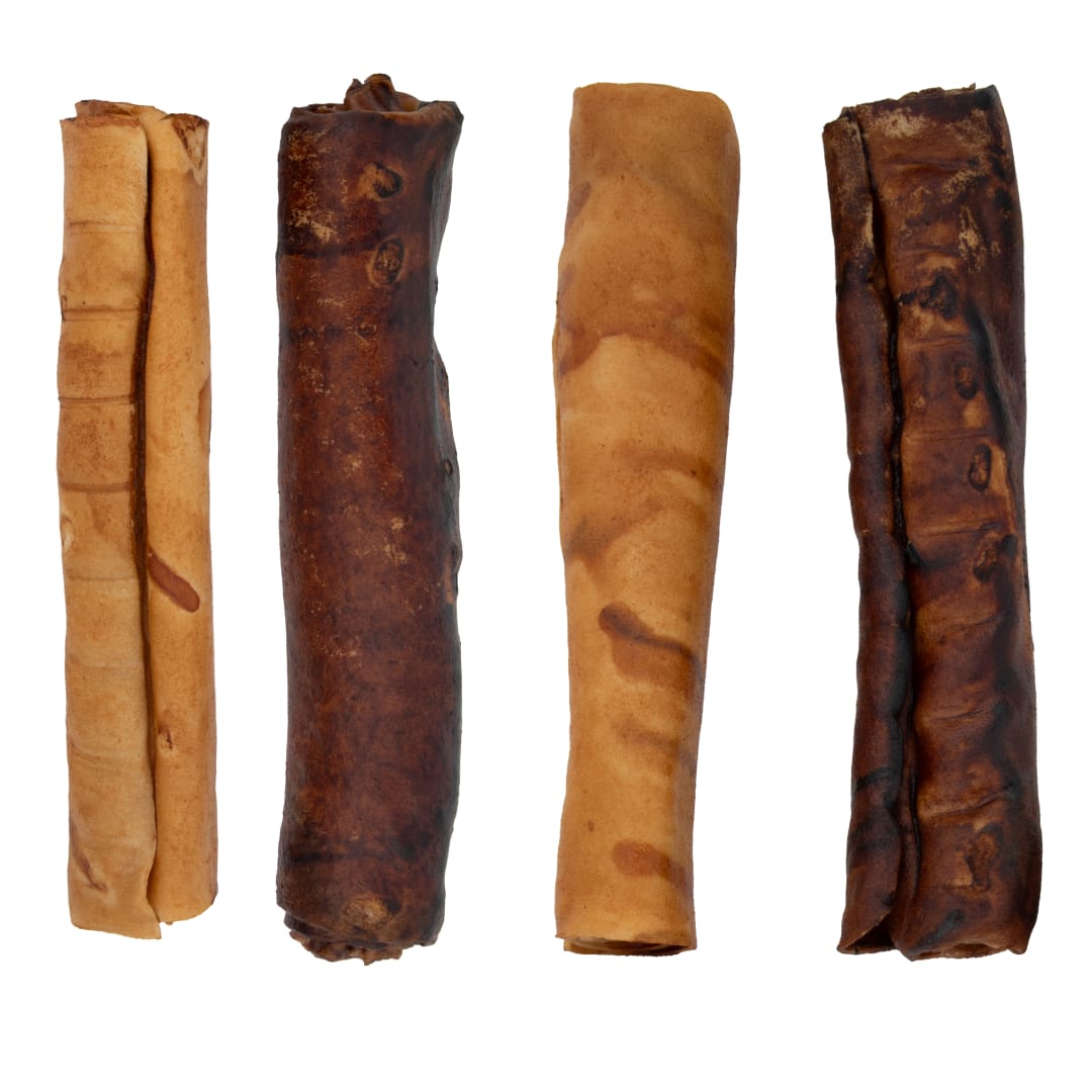 Pet Factory 100% USA Made Beefhide Rolls Dog Chew Treats, Beef/Chicken, 8", 10 Pack