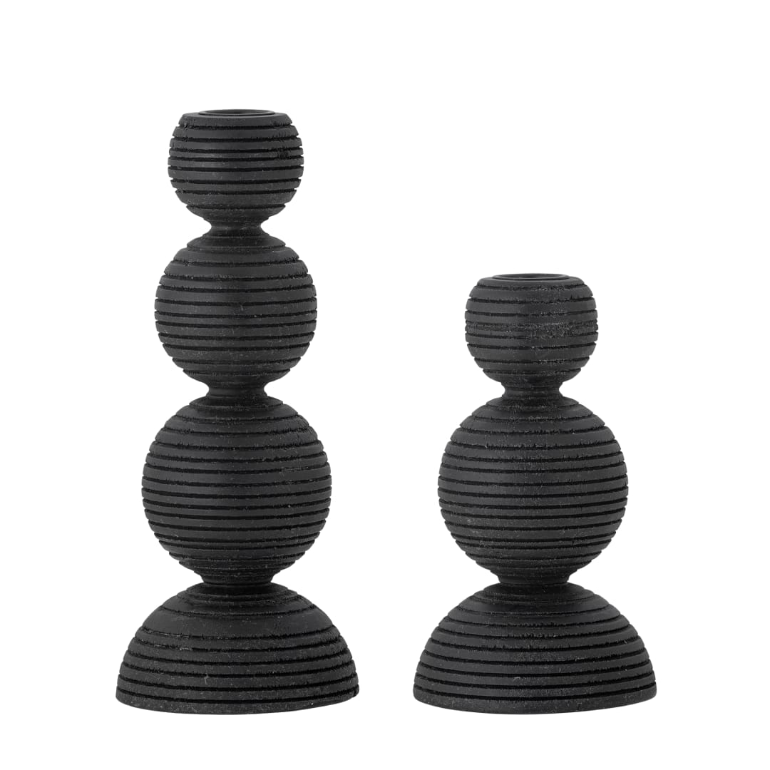 82061732 - Kipp Candle Holder, Black, Pine STOCK: 22