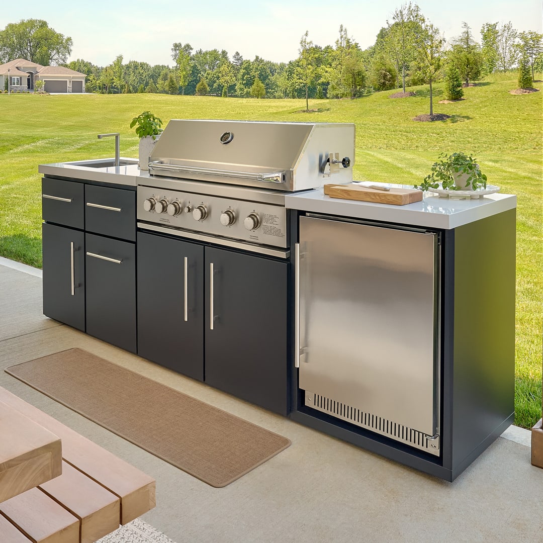 Emory 9' Outdoor Kitchen Island - 38 inch Grill