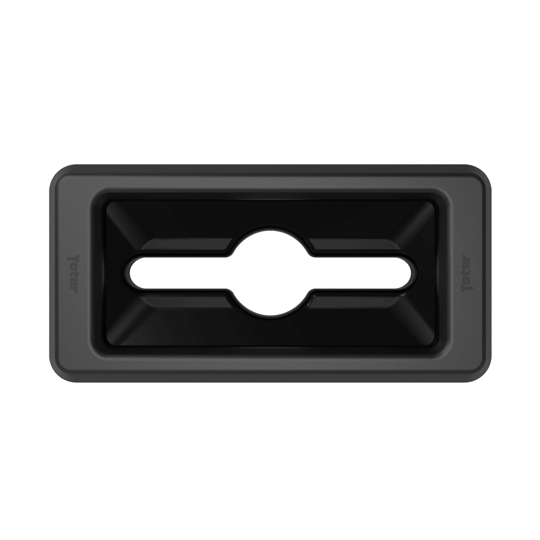 Slimline Rectangular Trash Can Lid with Can and Document Cutout - Midnight Gray
