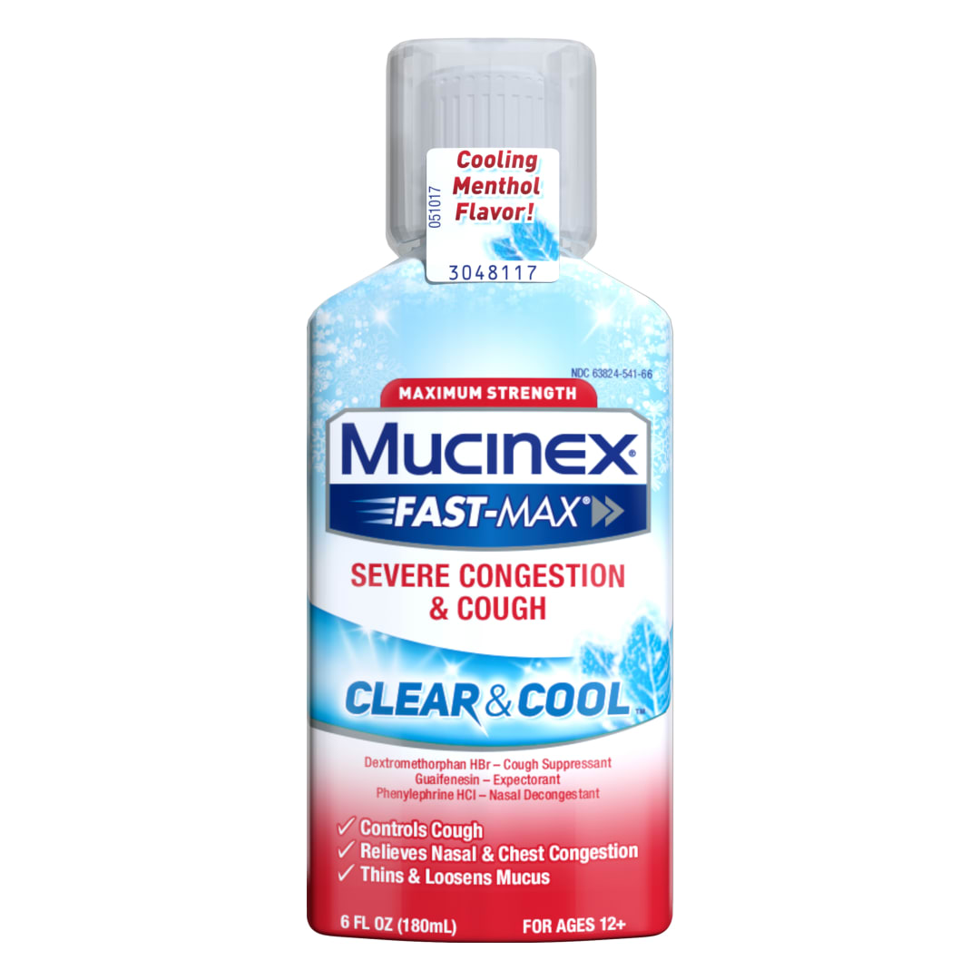 MUCINEX® FAST-MAX® Clear & Cool Adult Liquid - Severe Congestion & Cough 6/6 oz.