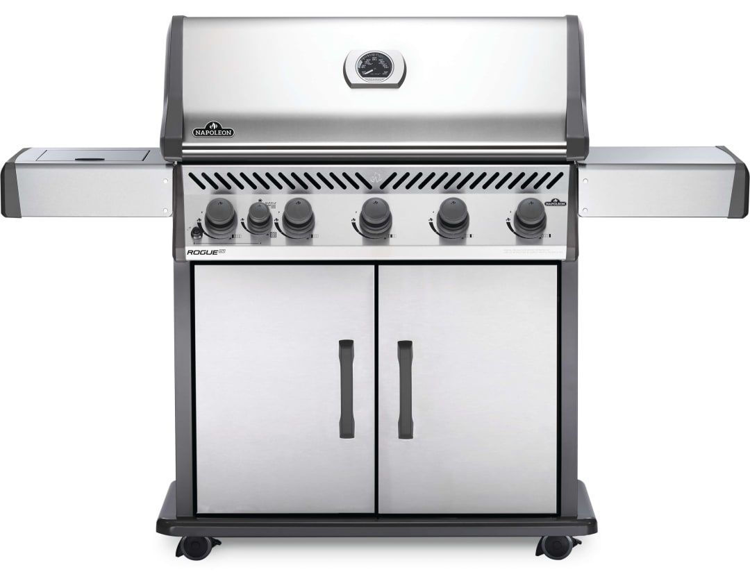 Rogue® XT 625 Natural Gas Grill with Infrared Side Burner and Bonus Smoker Box, Stainless Steel