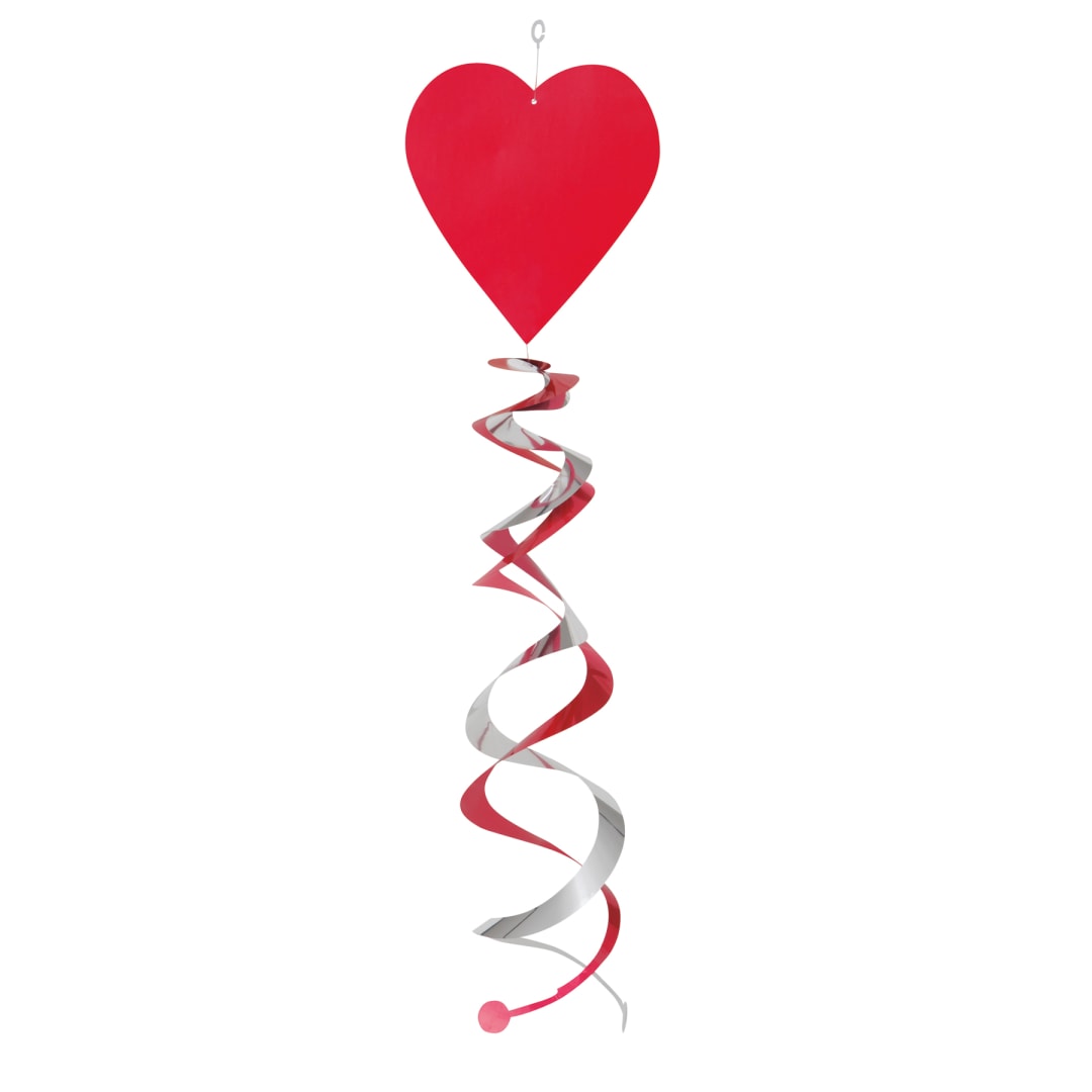 3 Valentine's Day Double Hanging Swirl Decorations, 26", 3ct