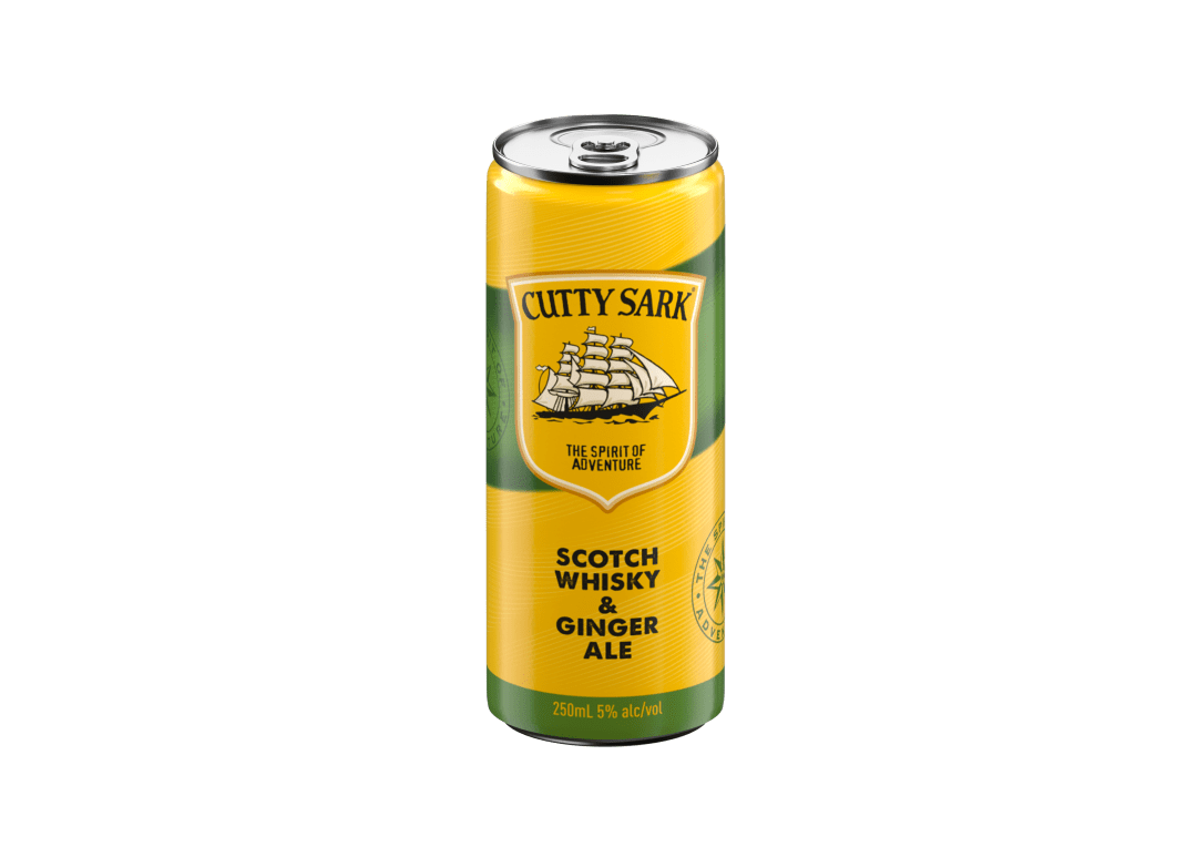 Cutty Sark Scotch Whisky and Ginger Ale Ready to Drink Cocktail 250ml 10 Proof