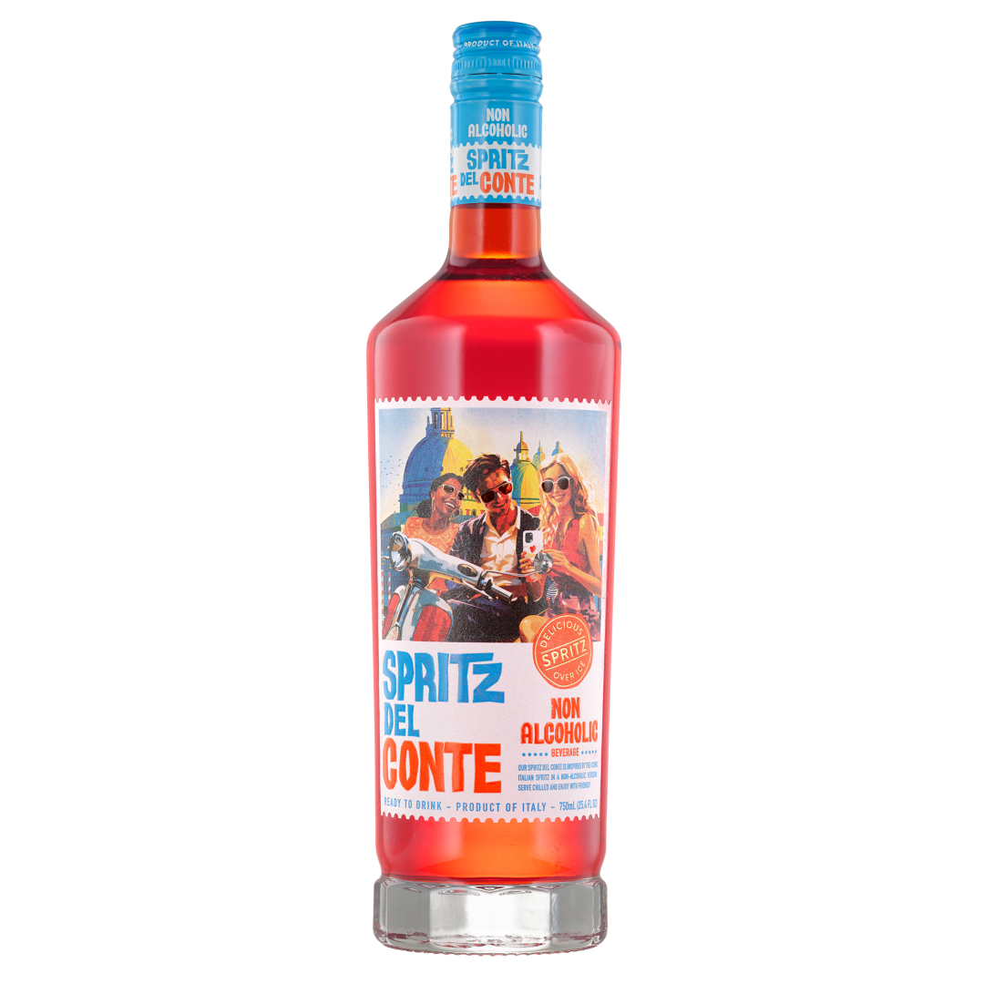 Spritz Del Conte Non-Alcoholic Classico Ready to Serve Italian Spritz Cocktail 750 ml