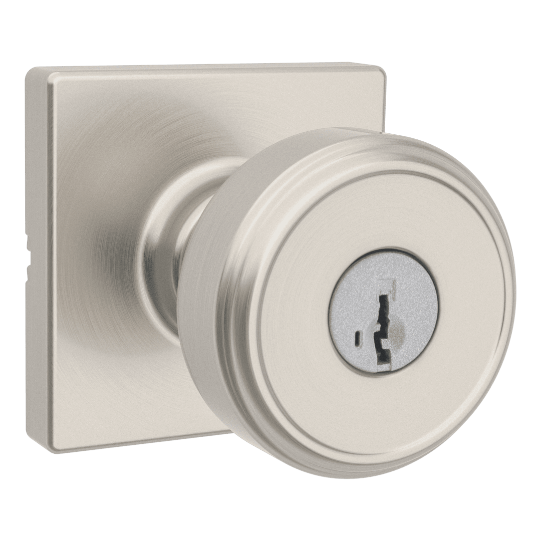 Maven Square Keyed Entry Door Knob featuring SmartKey Security