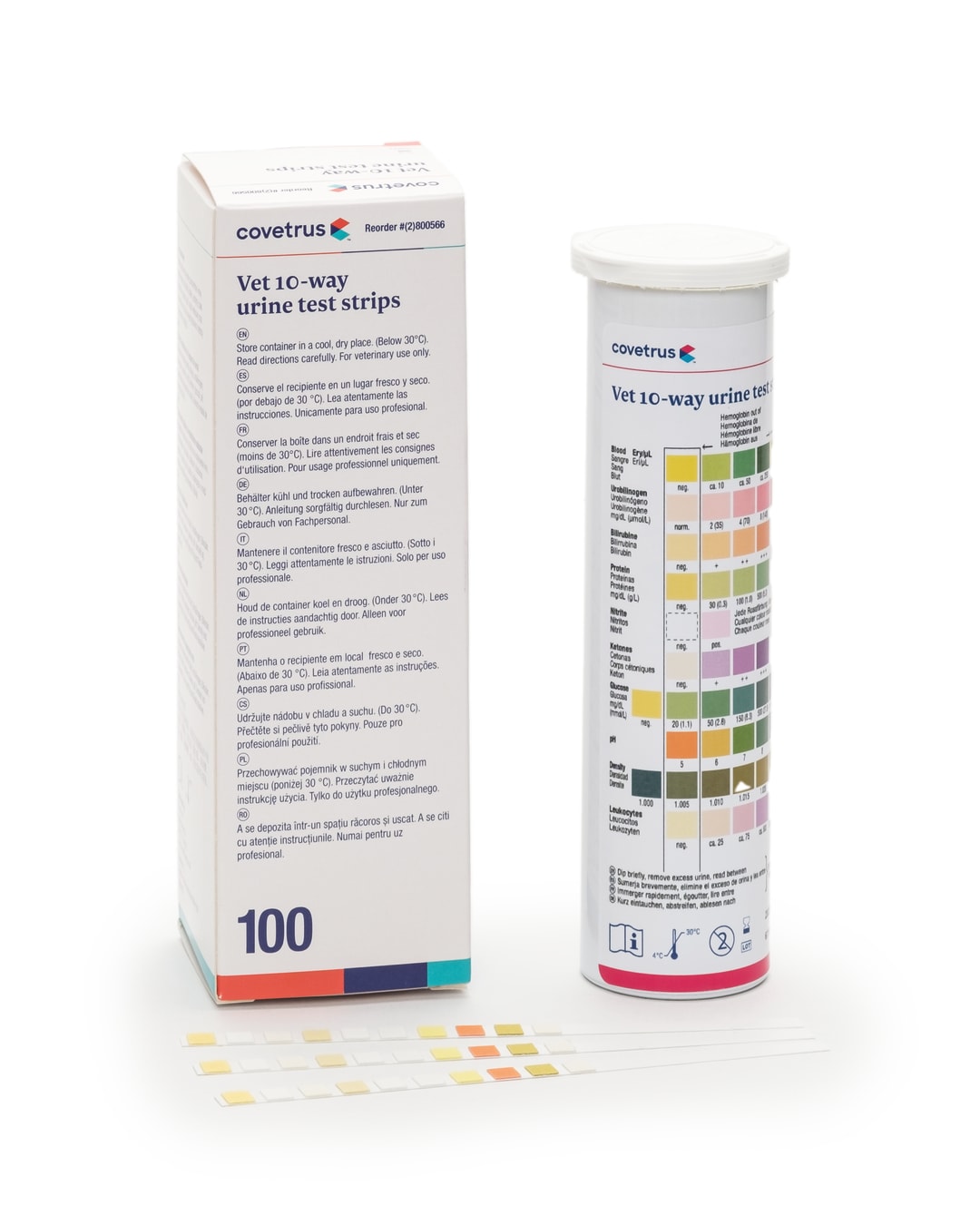 Covetrus Urispec Plus Vet 10-Way Urine Test Strip