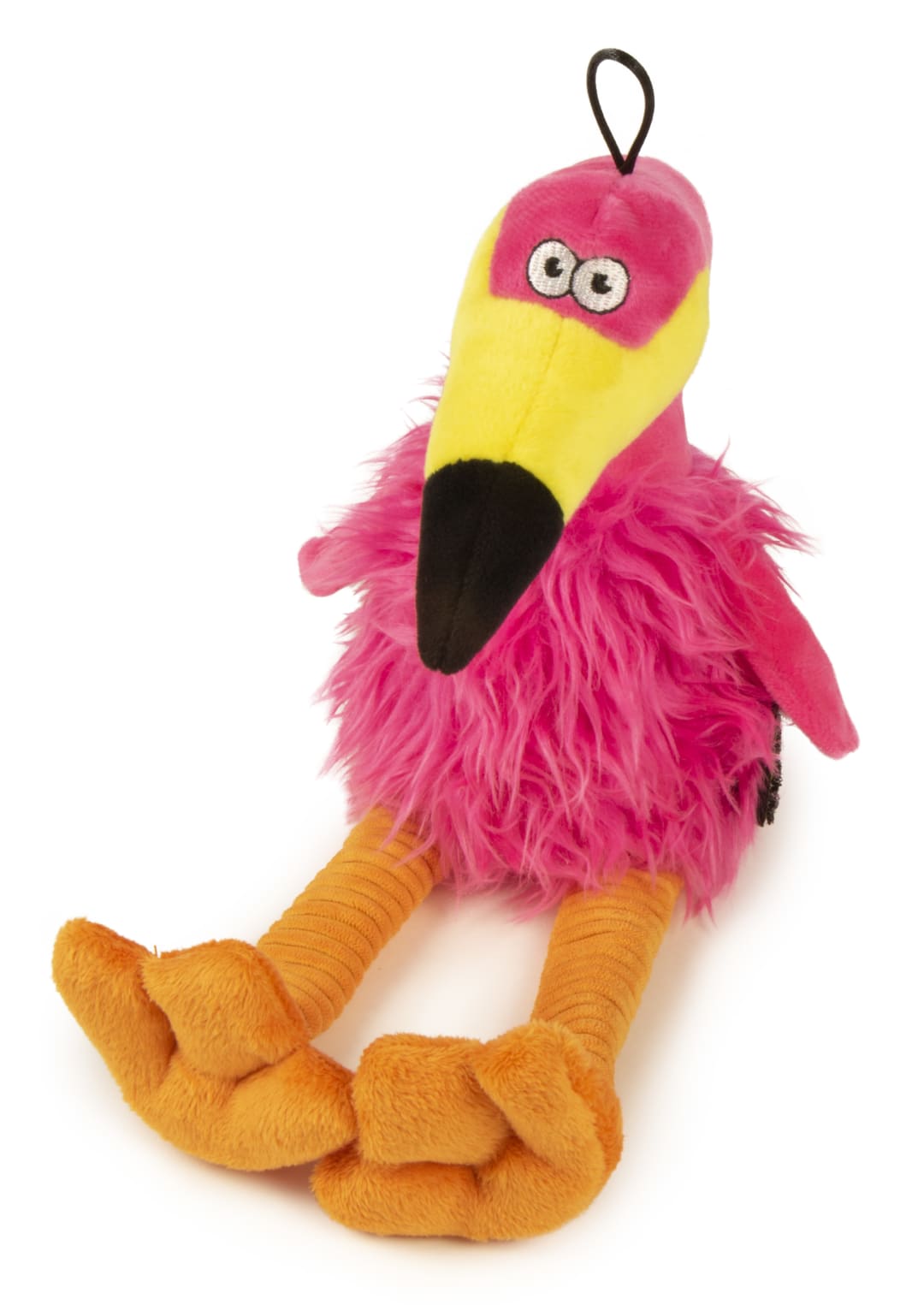 TrustyPup Flamingo Squeaky Plush Chew Guard Dog Toy, Pink, Large