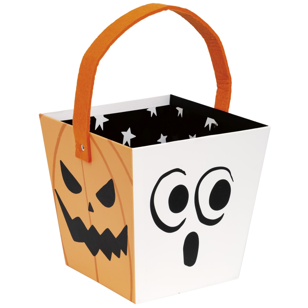 Bats &amp; Boos Halloween Paper Board Bucket