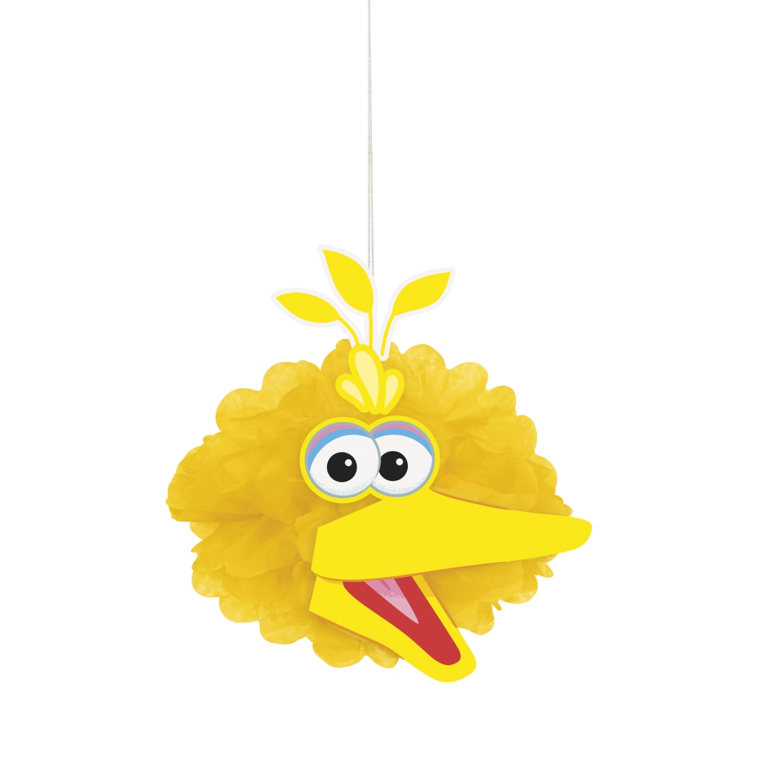 Sesame Street Faces Hanging Tissue Puff Decorations, 3ct