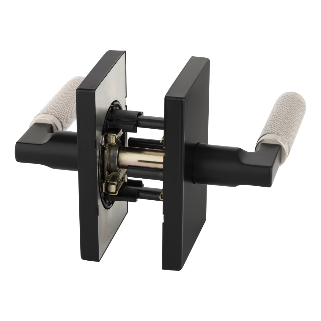 Weiser Prava Passage Door Lever, Contemporary Design Door Handle in Matte Black/Satin Nickel