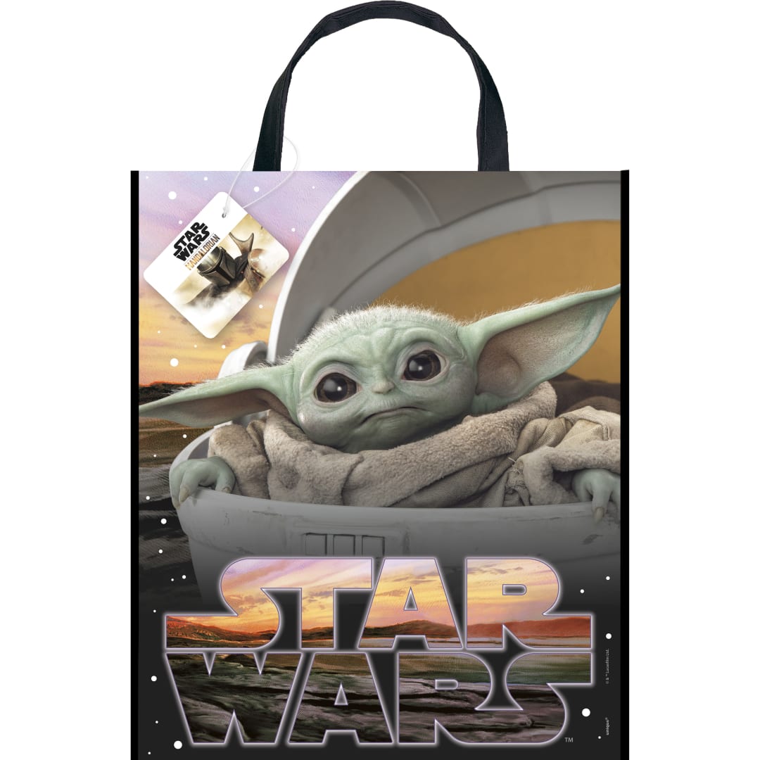 Mandalorian The Child Plastic Tote Bag, 13" x 11"