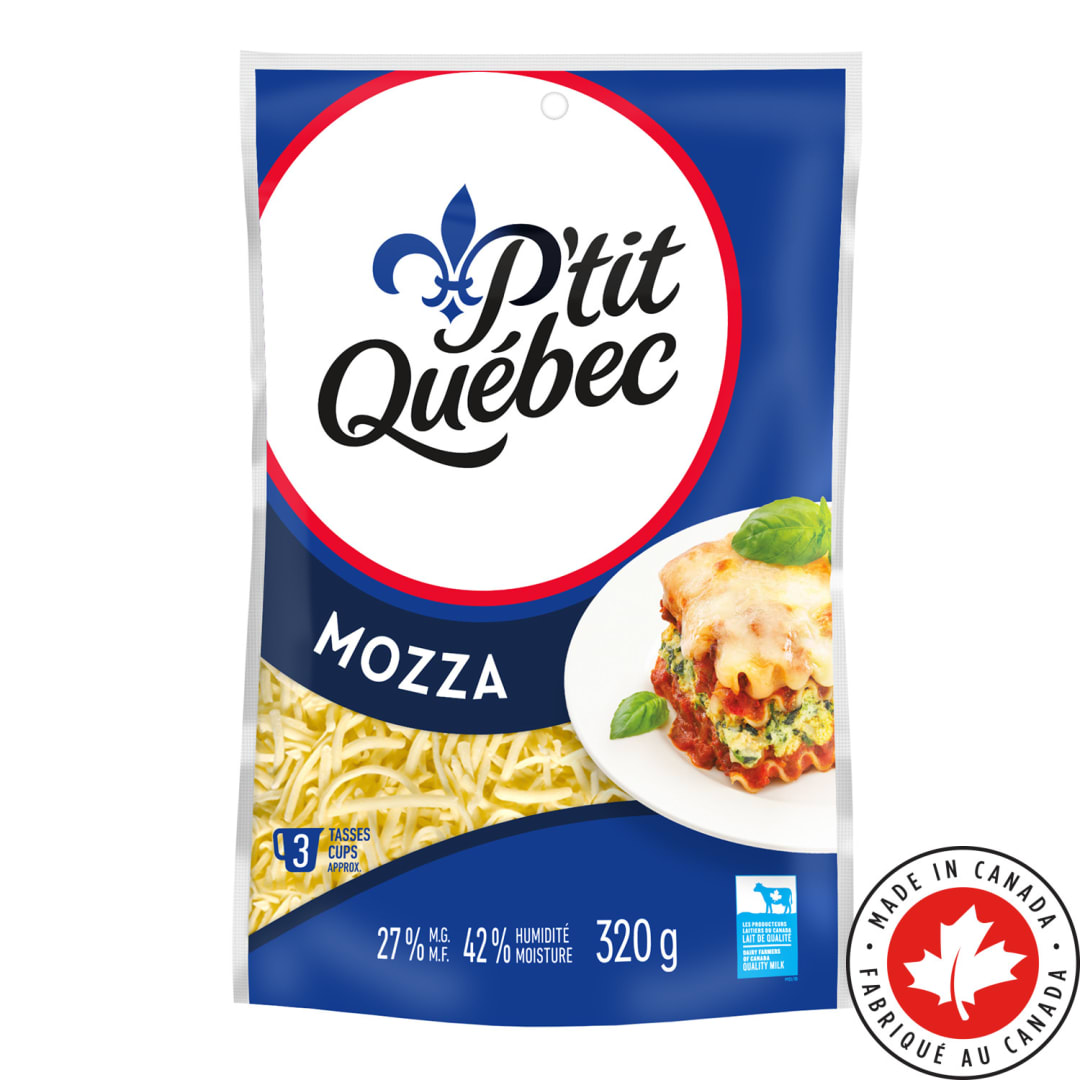 P'tit Québec Mozza Shredded Cheese, 320g