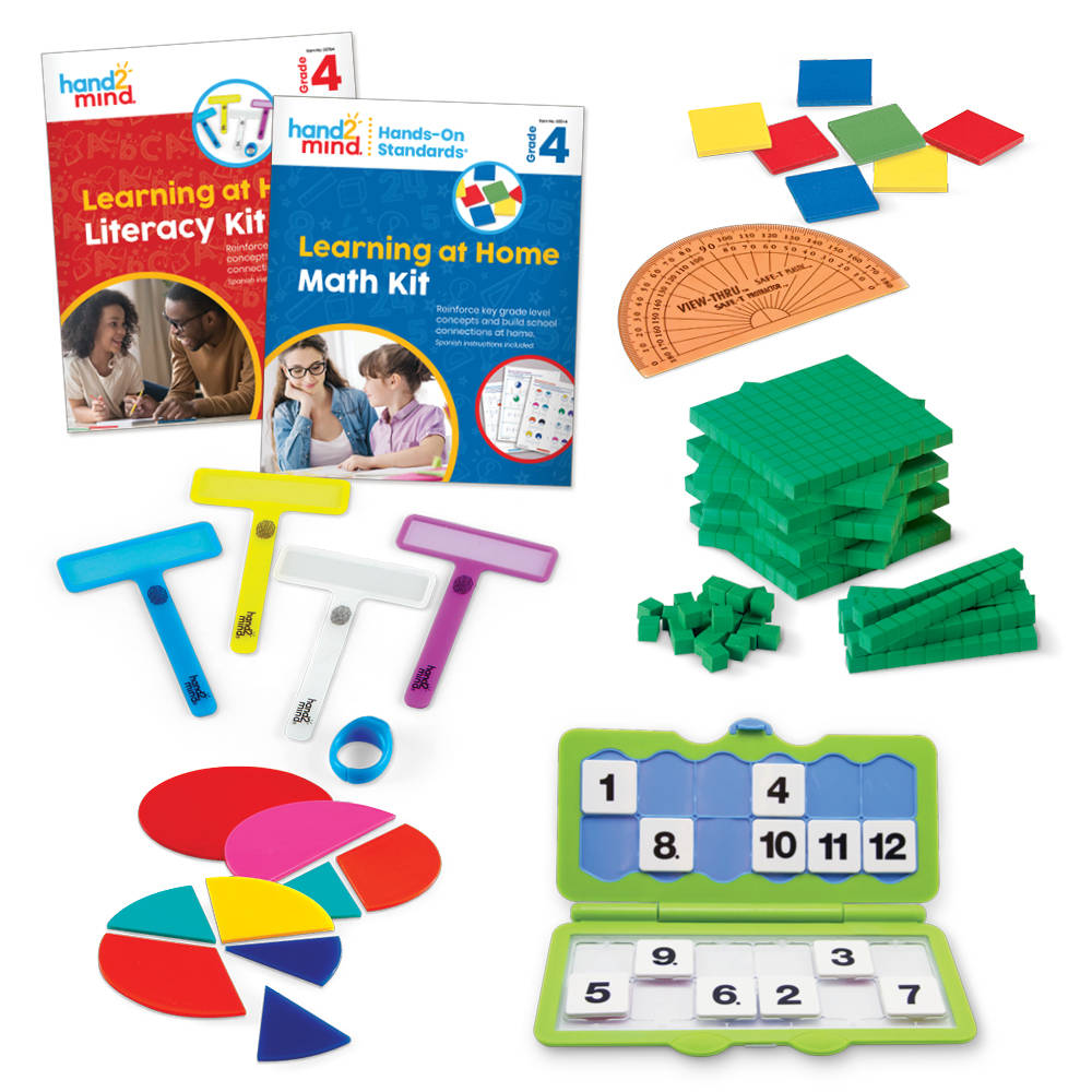 LEARNING AT HOME MATH & LIT KIT GR 4
