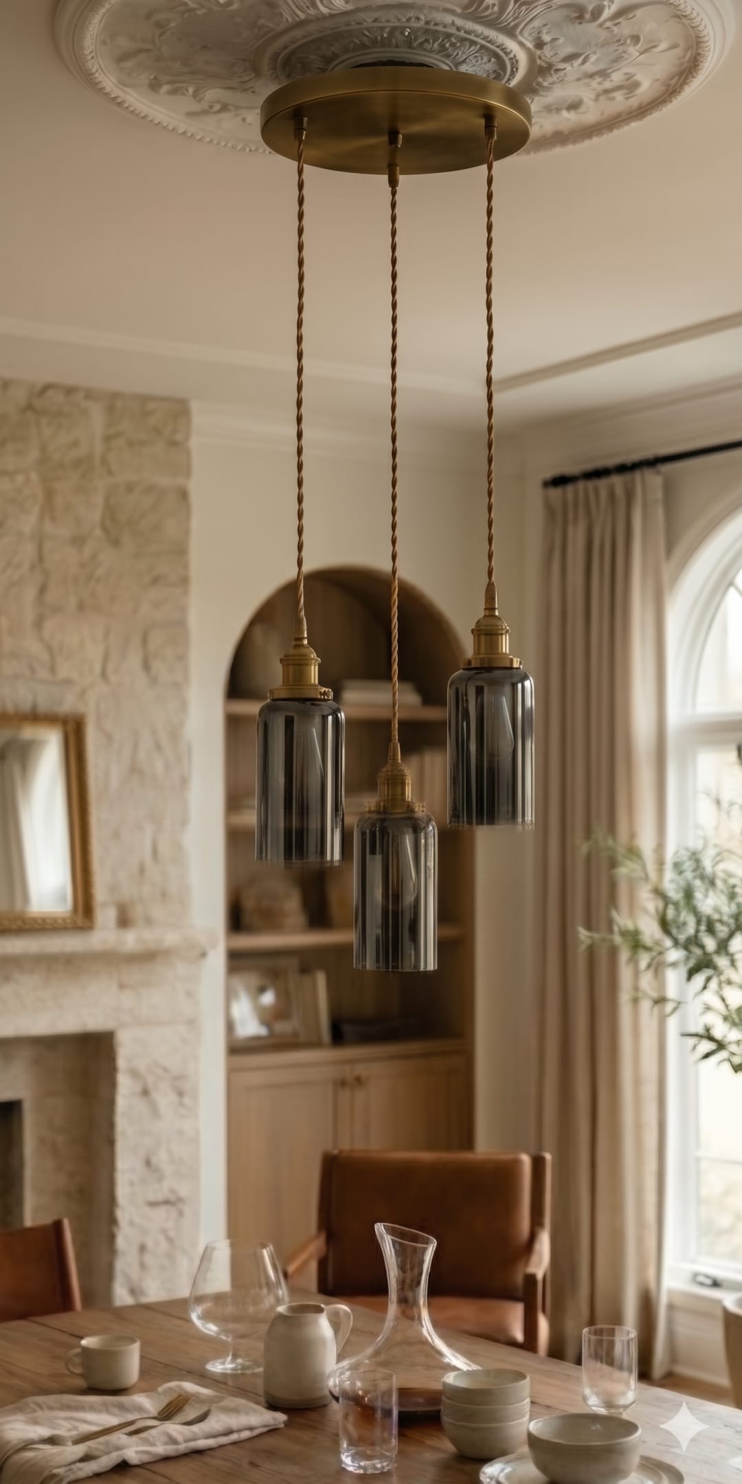 Glory Point - Brushed Brass - Multi Pendant