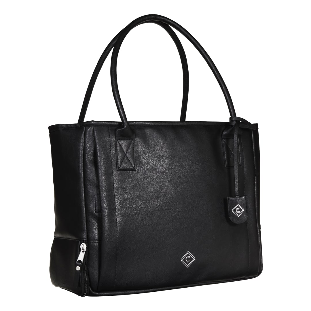 Girls With Guns® Concealed Casual Cosmic Tote, Lockable Concealed Carry, Black