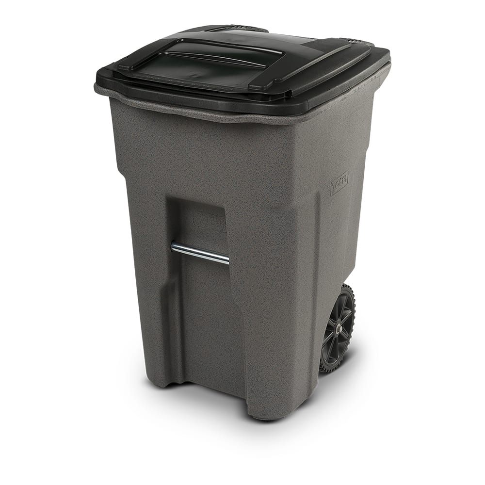 48 Gal. Trash Can with Sunburst Wheels and Lid