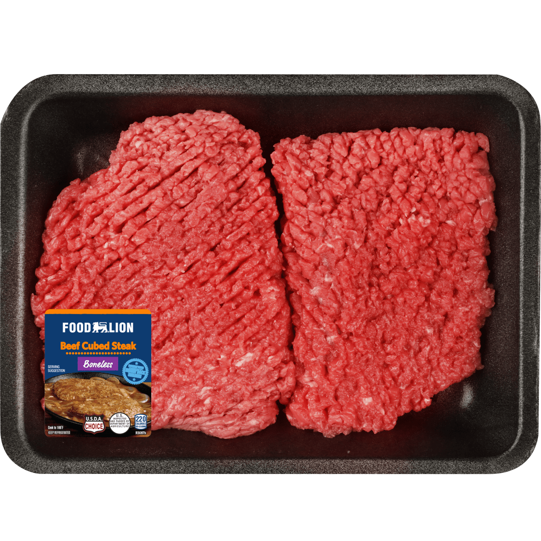 Food Lion Beef Cubed Steak, 12pk