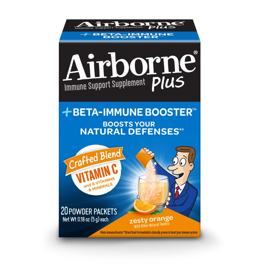 AIRBORNE® Plus Beta-Immune Booster™ Powder Packet - Zesty Orange 48/20 ct.