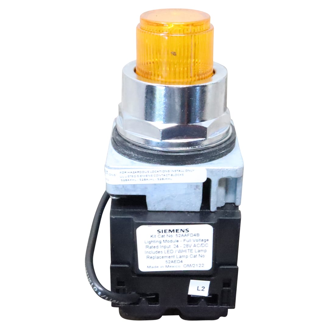 Electric Push Button Yellow Light