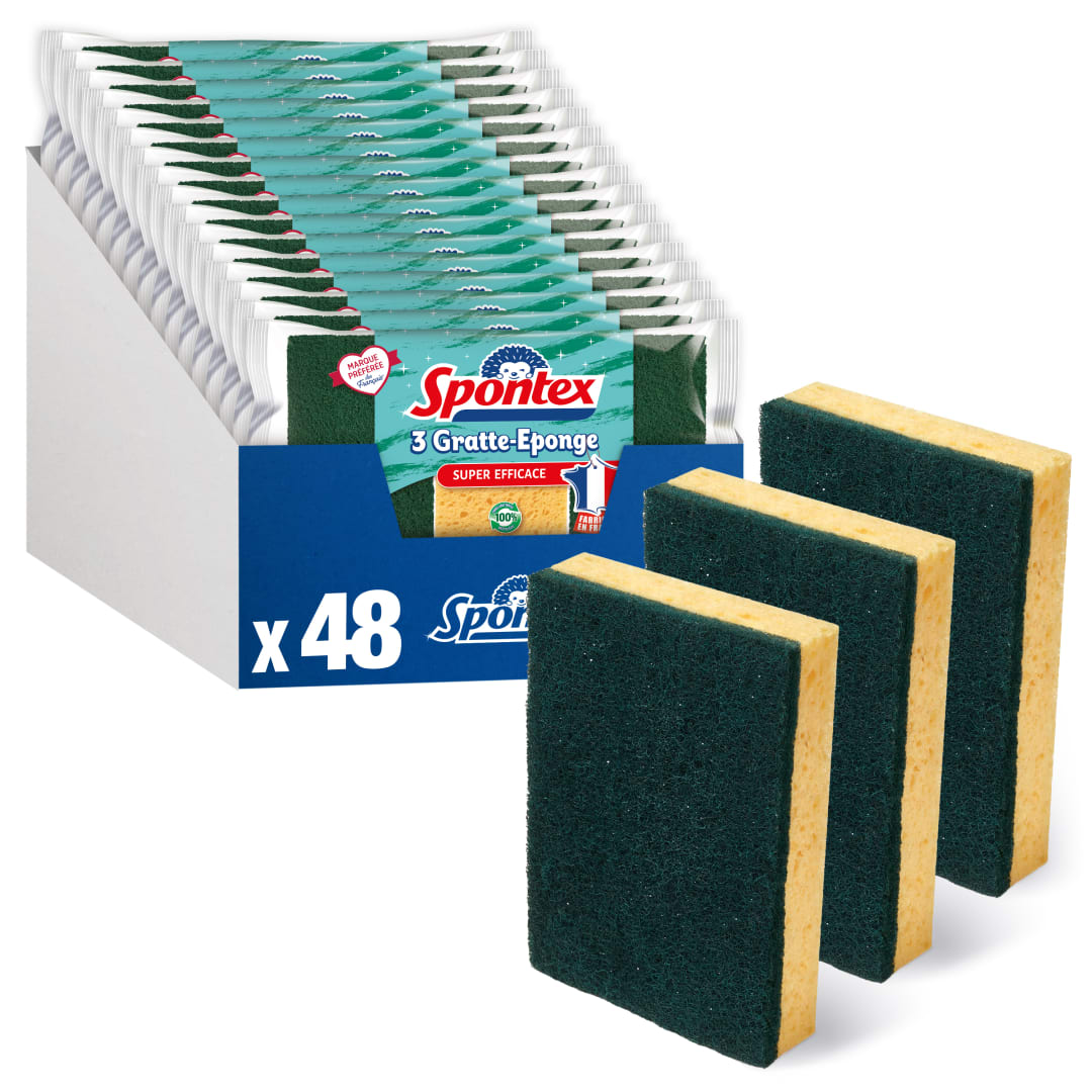 Spontex Gratte-Eponge Sponge Scourer 48pk