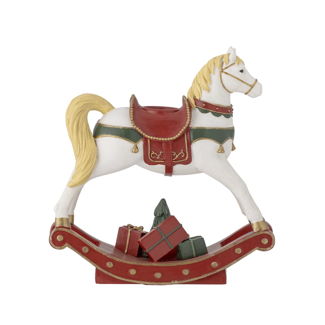 82058331 - Almine Candle Holder, Red, Polyresin STOCK: 160