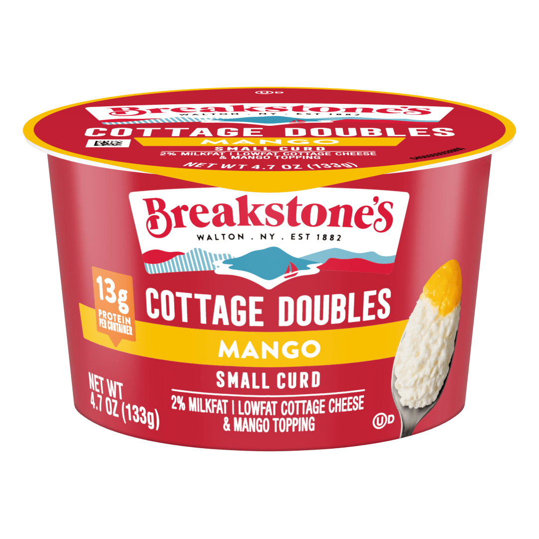 Breakstone's Cottage Cheese Doubles With Mango, Lowfat 2% Milkfat, 4.7 oz Cup