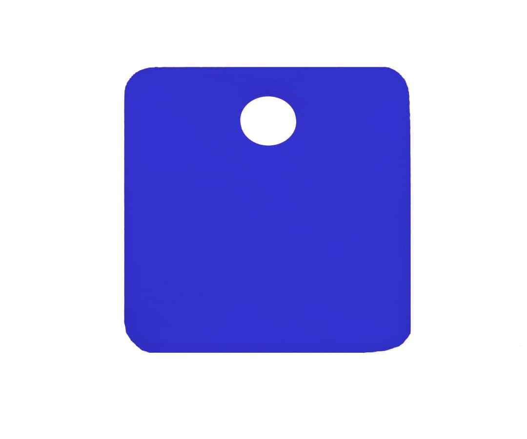 Tag-Square 1-1/4" Anodized Aluminum Blue 5 Pack