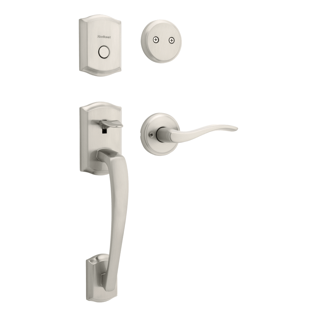 Prescott Dummy Door Handleset in Satin Nickel
