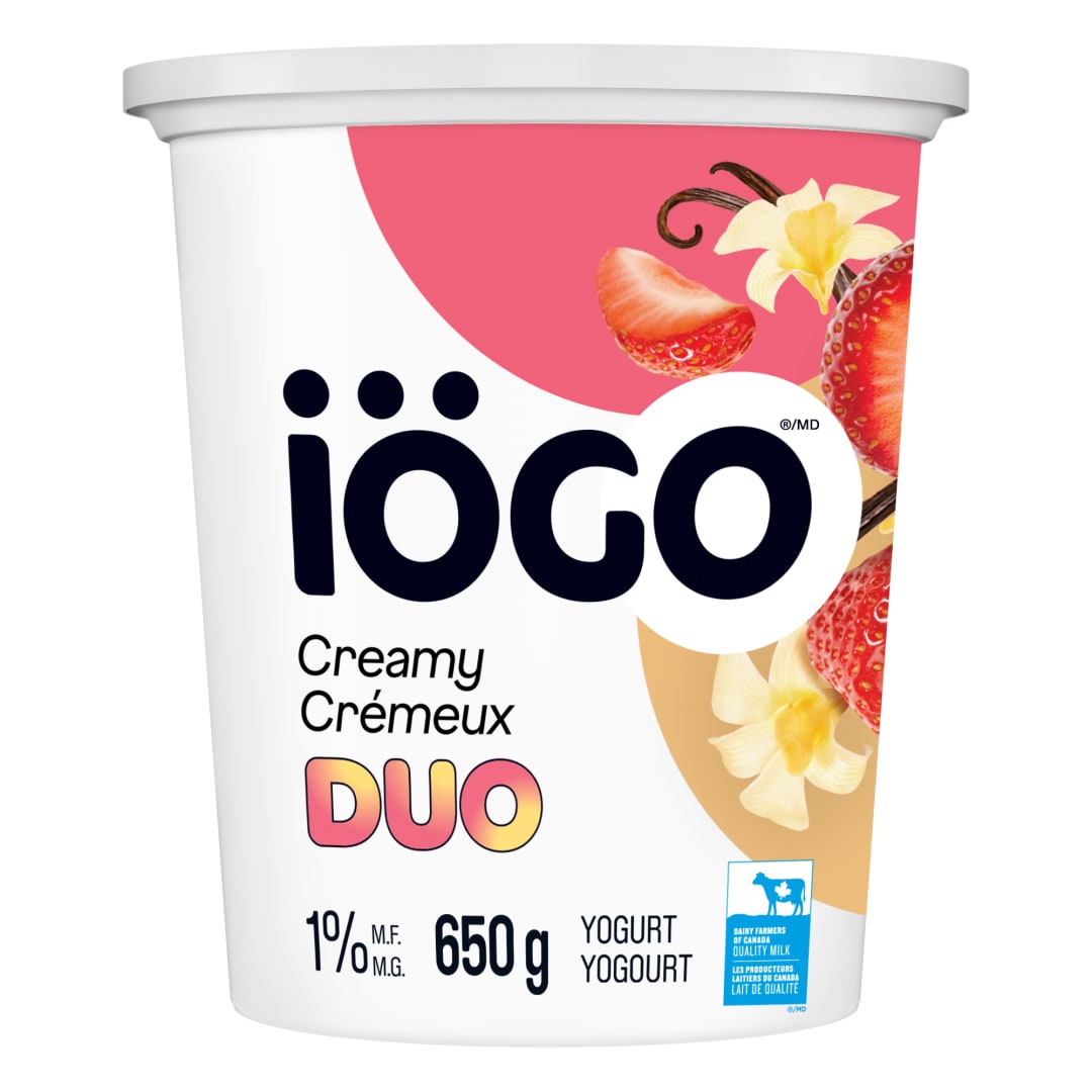 iÖGO Duo Vanilla-Strawberry Yogurt Tub 1%