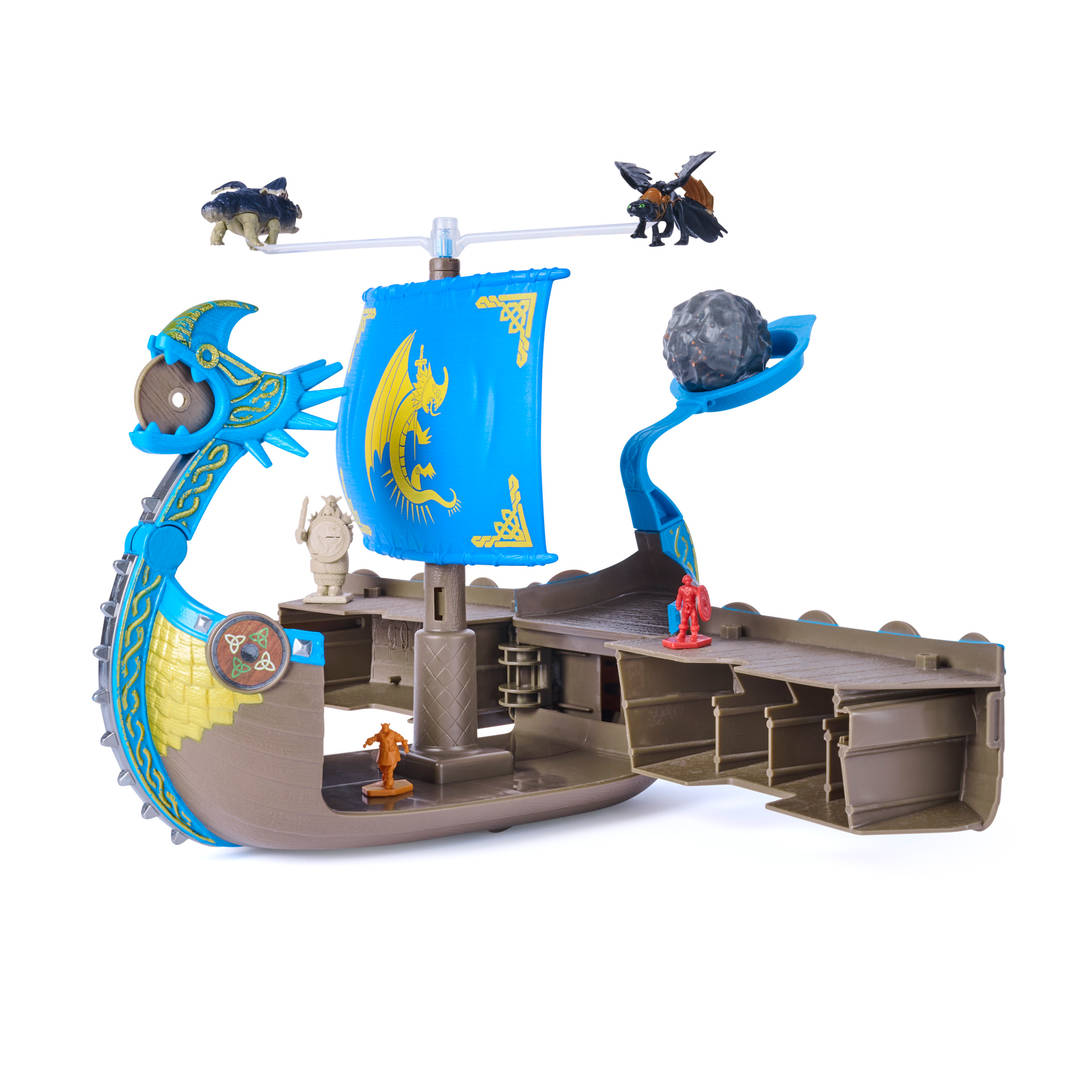 Dreamworks Dragons Transforming Viking Battle Ship Toy Figure Playset