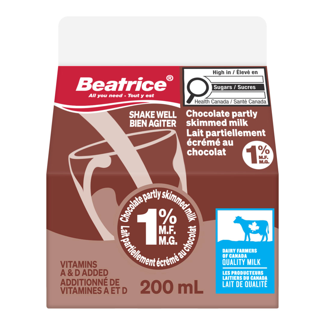 Beatrice Partly Skimmed Chocolate Milk 1%, 200mL