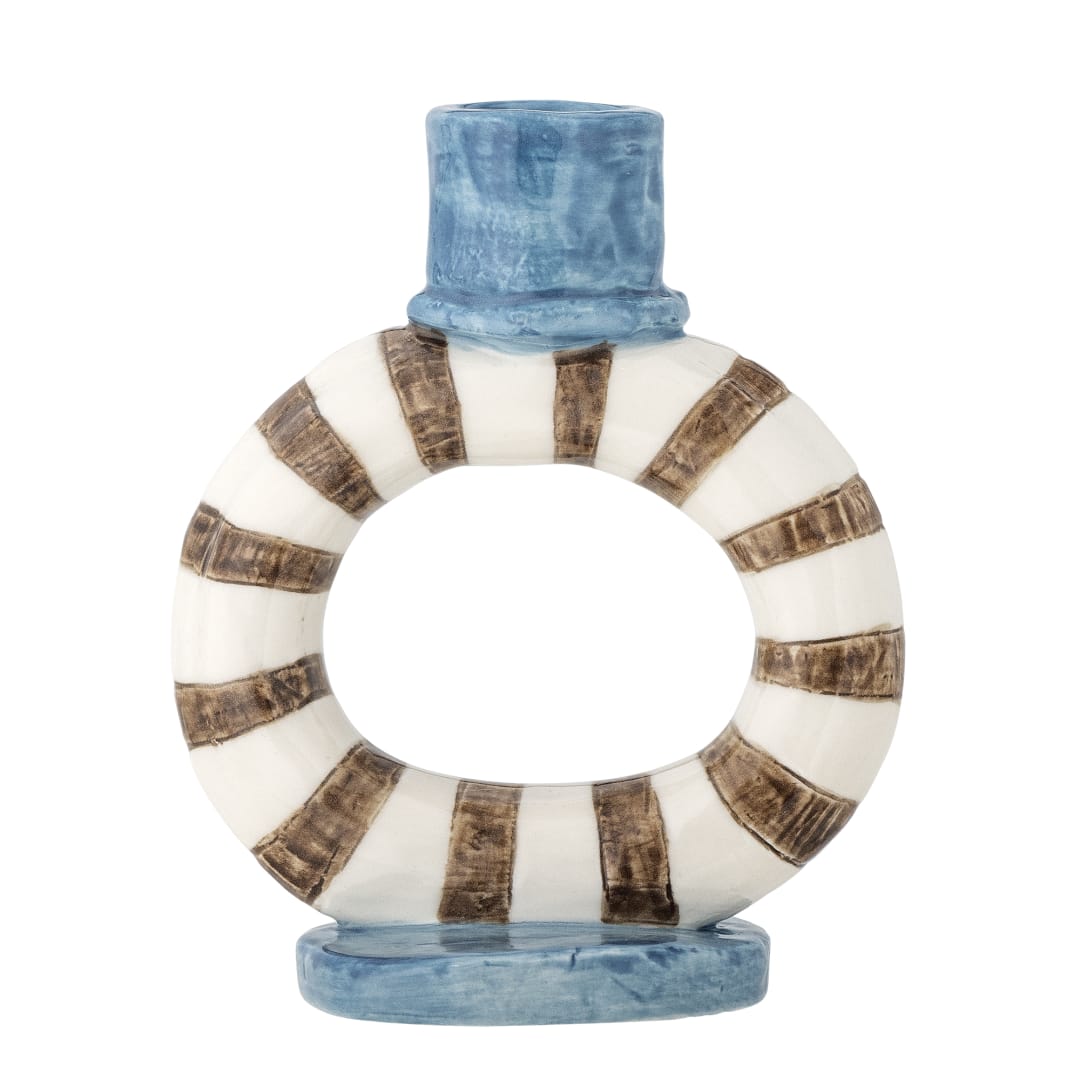 82061431 - Tacana Candle Holder, Multi, Stoneware STOCK: 300