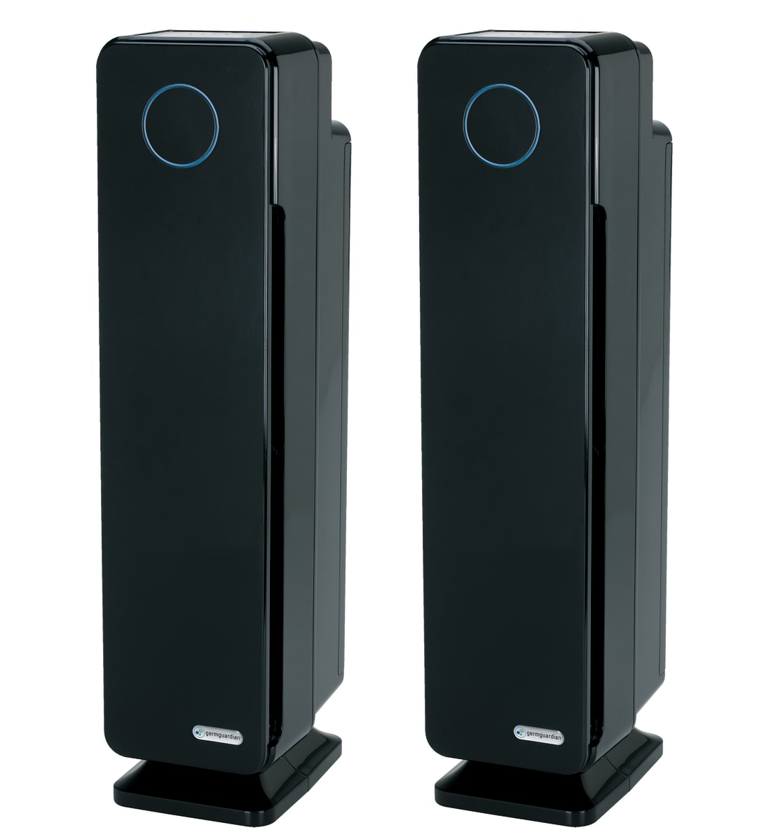 GermGuardian 28" Elite Tower Air Purifier with HEPA Pure Filter and UV-C Light, Timer, Covers Rooms up to 870 Sq. Ft., 2 Pack, Black