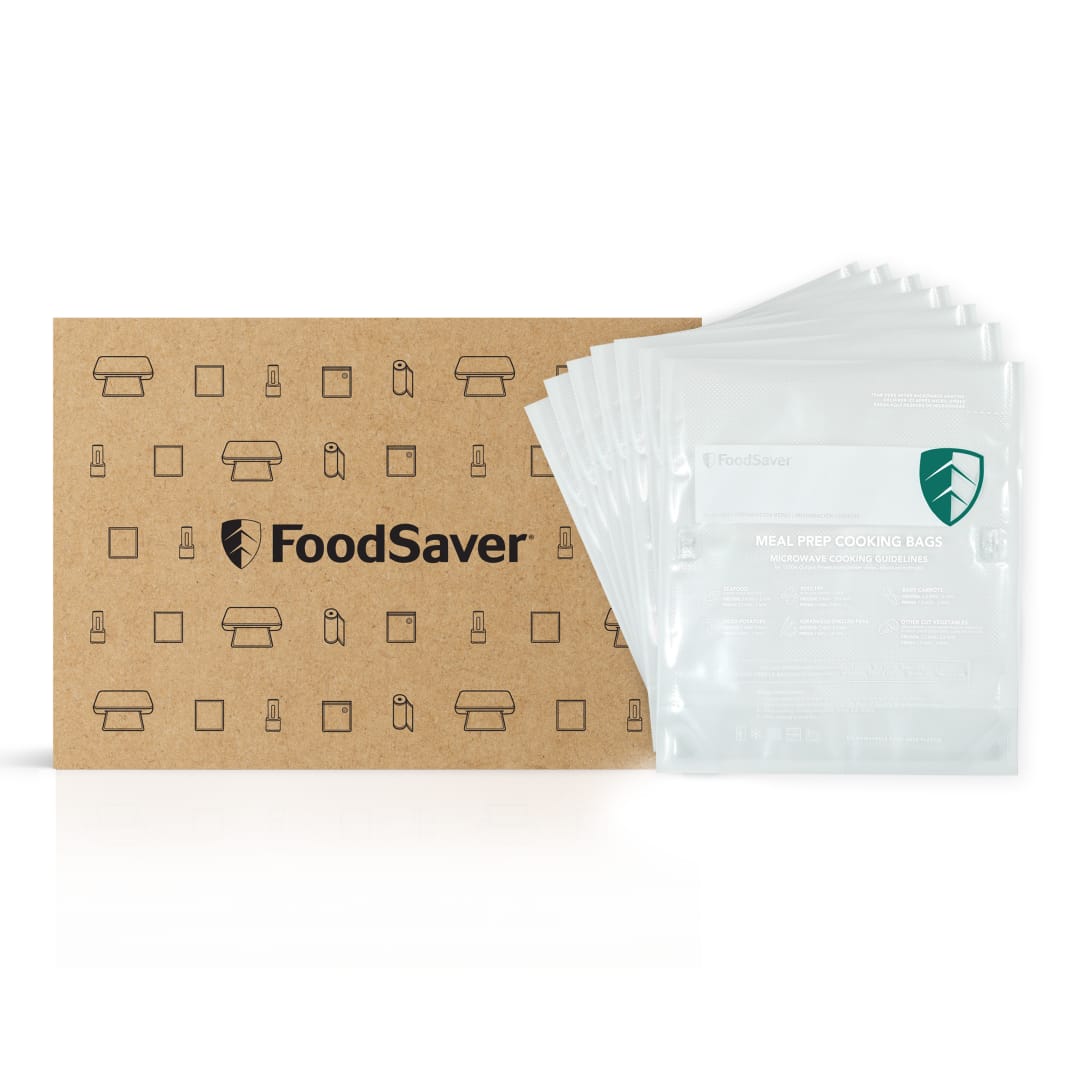 FoodSaver Microwavable Meal Prep Bags, 1-Quart (946 ml), 26 Count, BPA-Free Vacuum Seal Bags