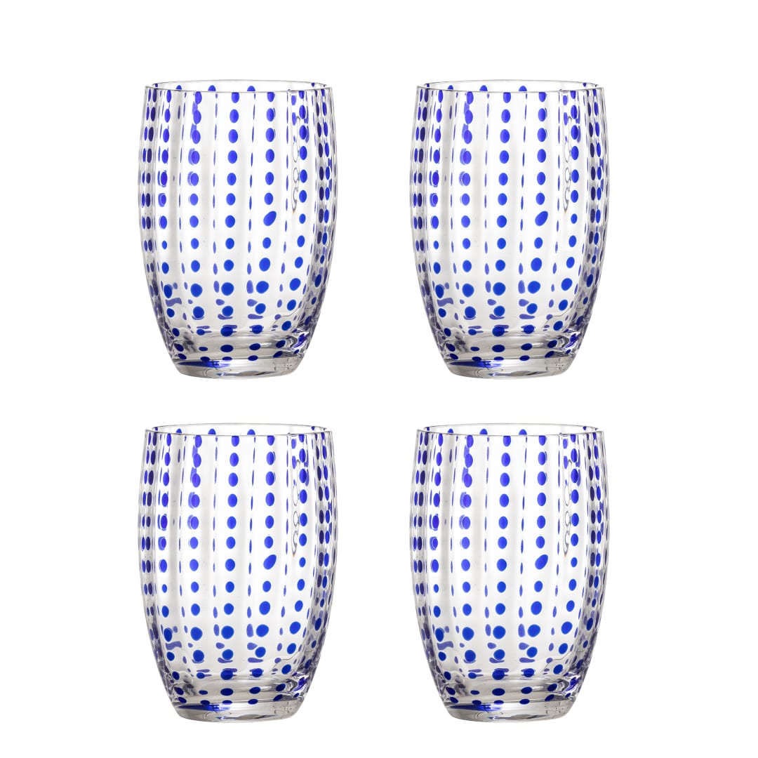 82072202 - Brinley Drinking Glass, Blue, Glass STOCK: 252