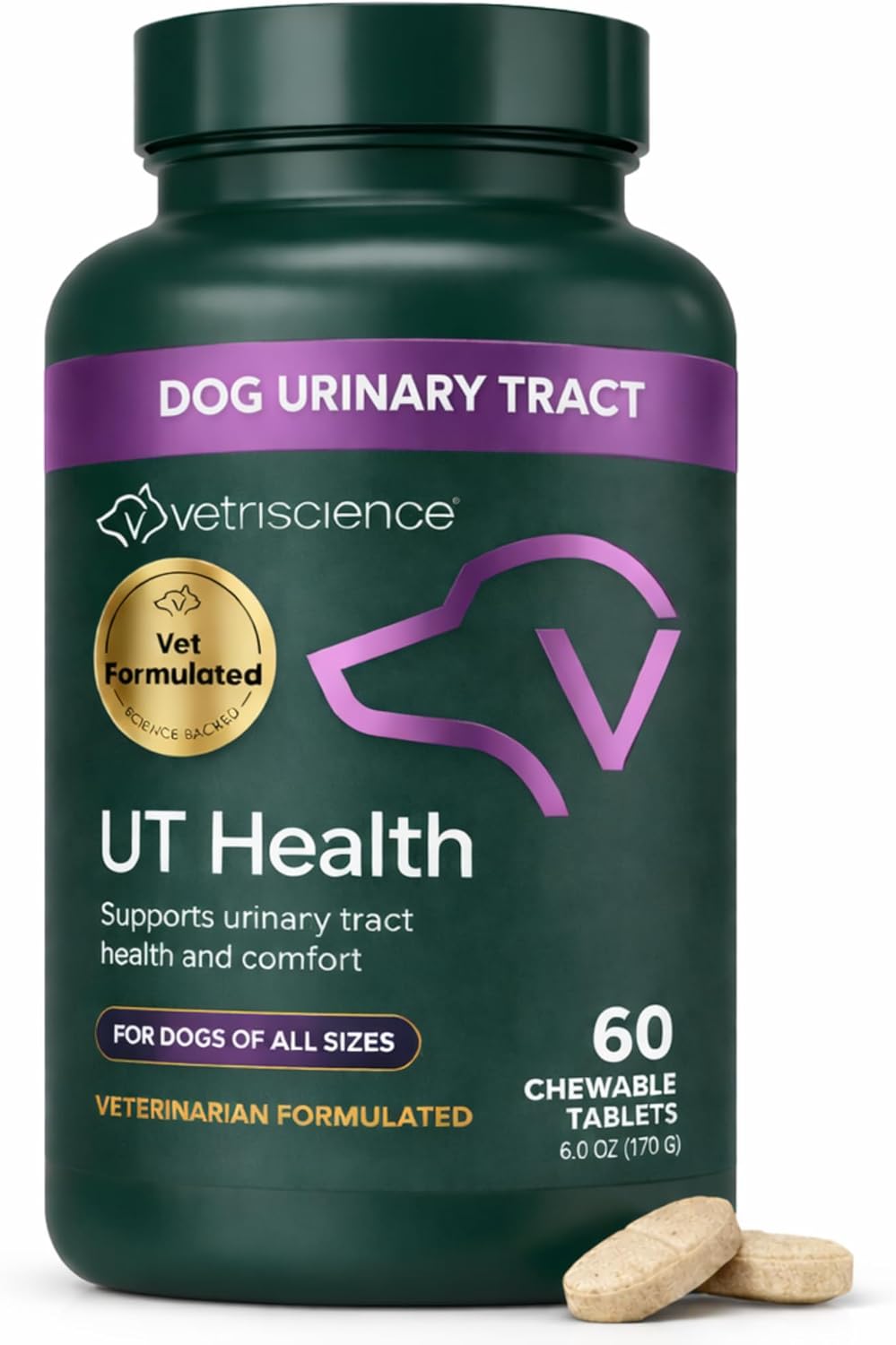 VS Quick Action UT Health Tablets, Dogs, Smoke, 90ct