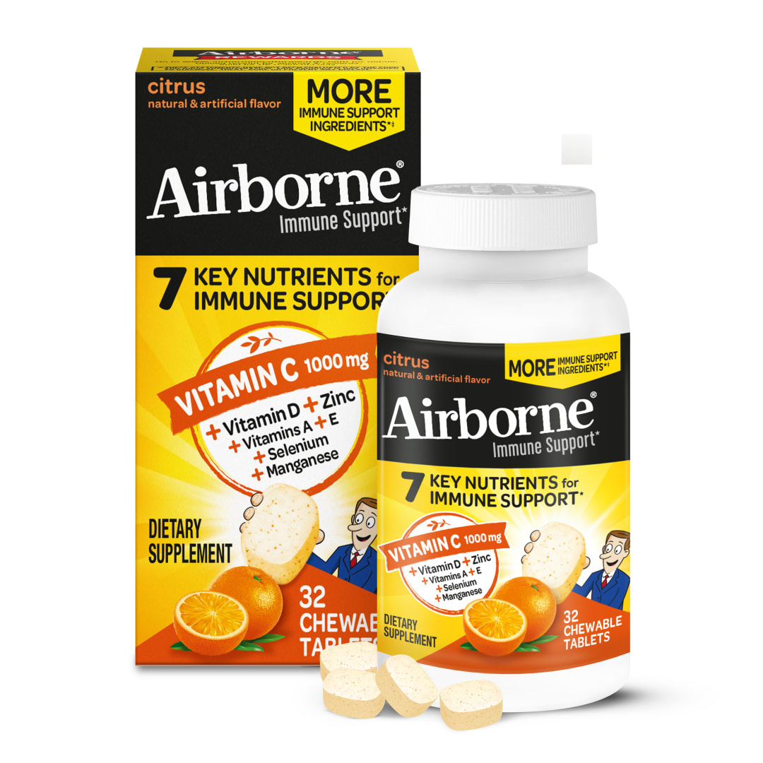 AIRBORNE® Chewable Tablets - Citrus 72/32 ct.