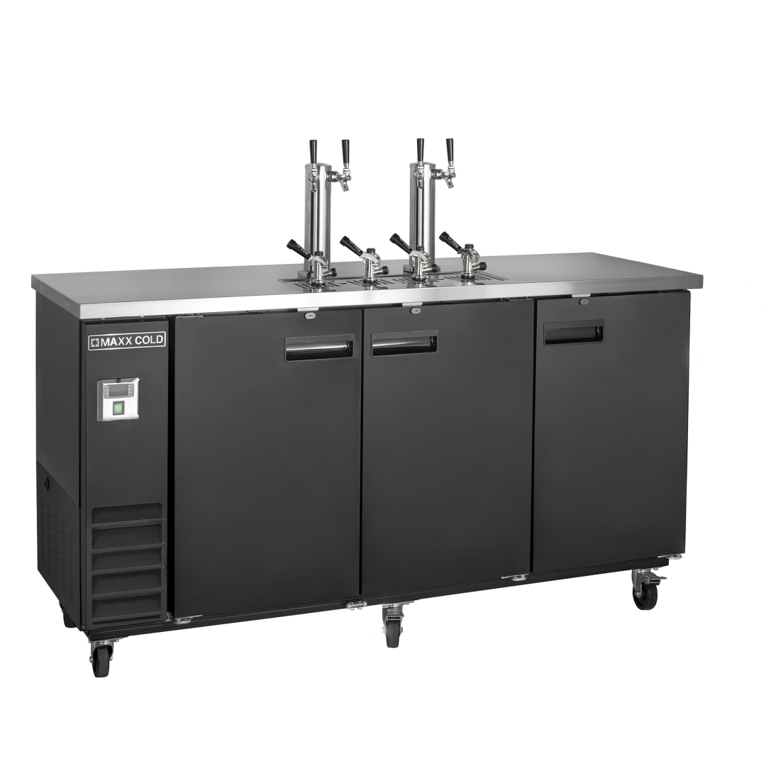 MXBD72-2BHC - 73" Beer Tower / Dispenser (490L) with Stainless Steel Top - Black
