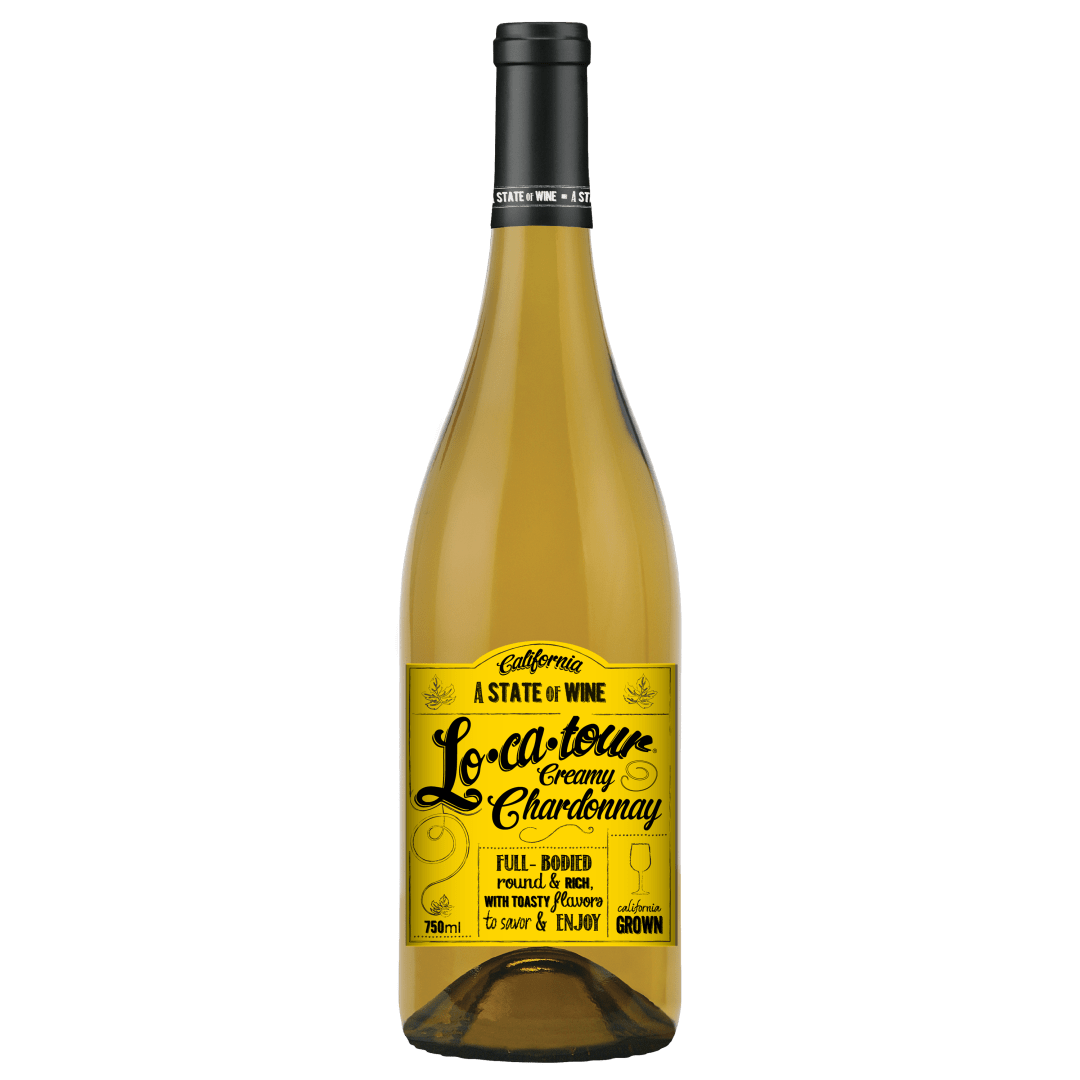 Locatour Creamy Chardonnay White Wine, California, 750mL, 14.5% ABV