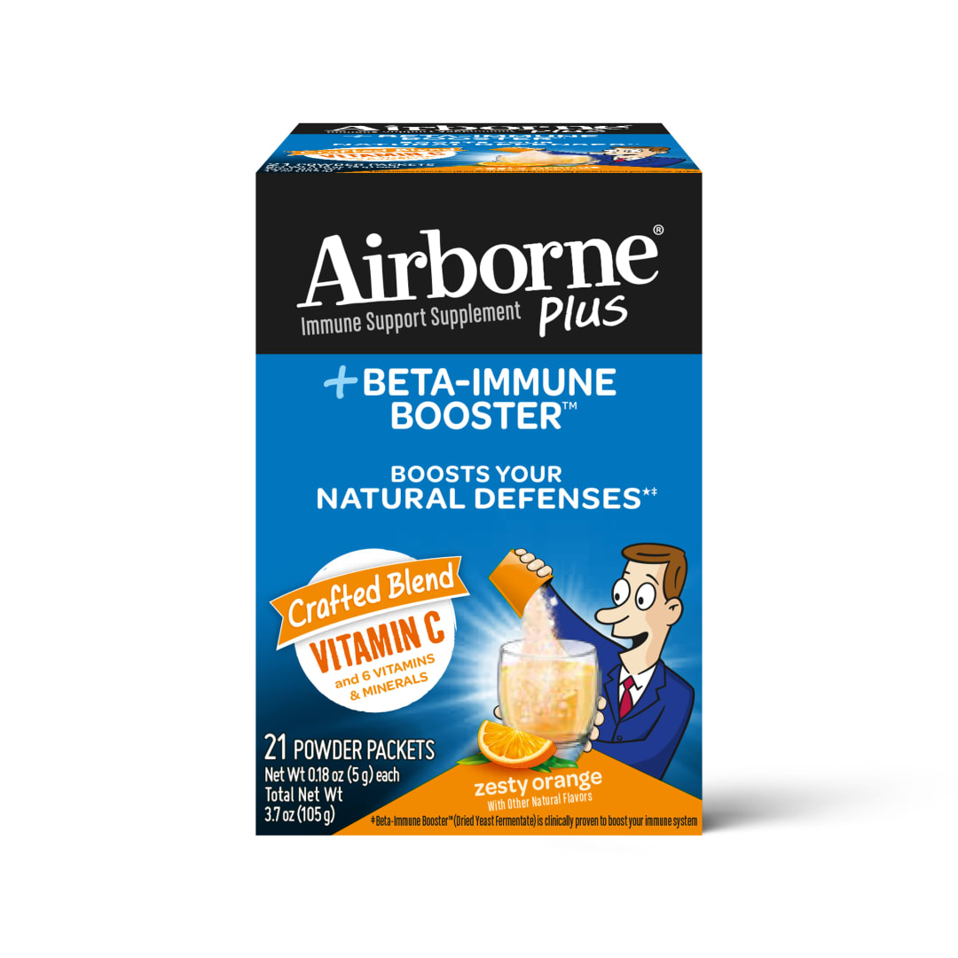 AIRBORNE® Plus Beta-Immune Booster™ Powder Packet - Zesty Orange 48/21 ct.