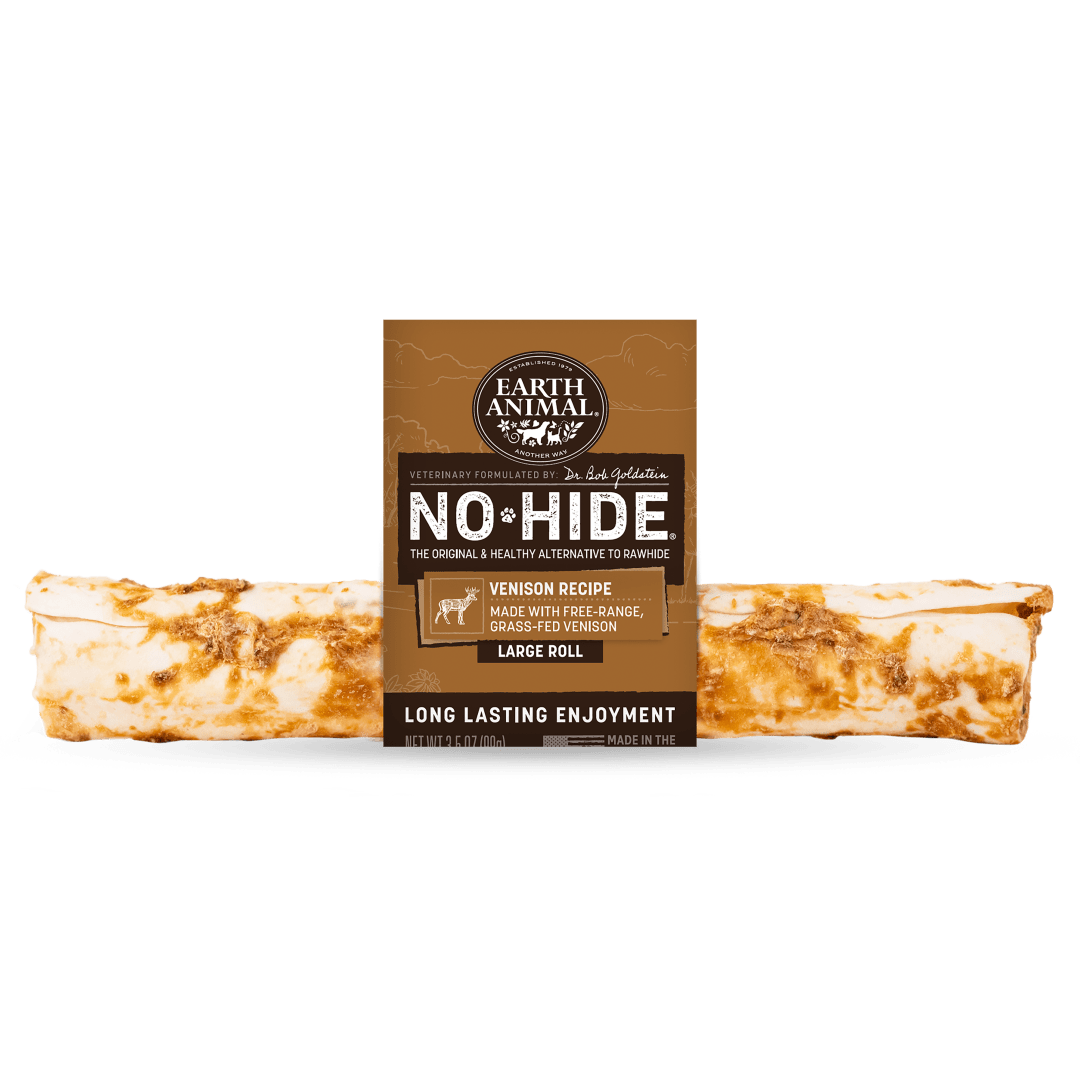 Earth Animal No-Hide Rolls Venison Recipe Large Dog Chew, 1 Count