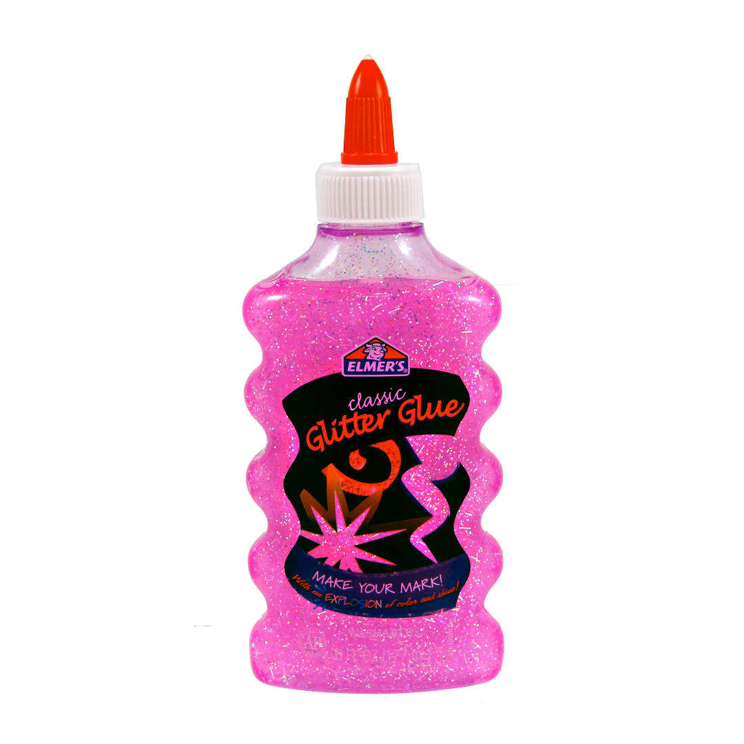 6OZ GLITTER GLUE PINK 18PK/100