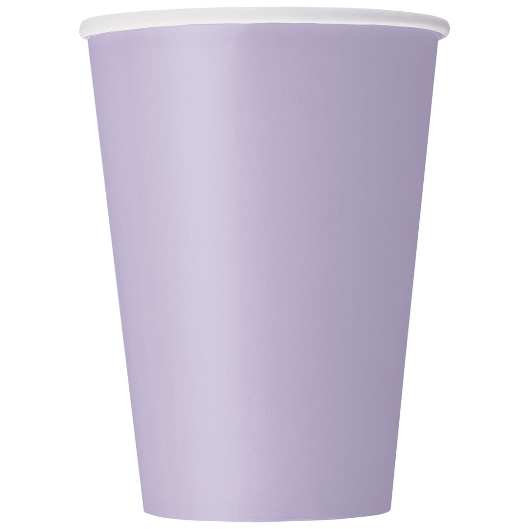 Lavender Solid 12oz Paper Cups, 10ct
