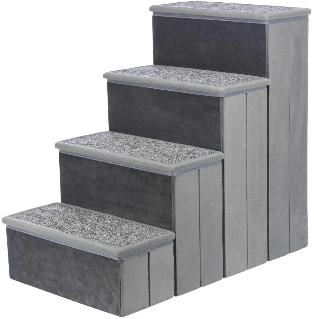 Velour Foldable Pet Stairs