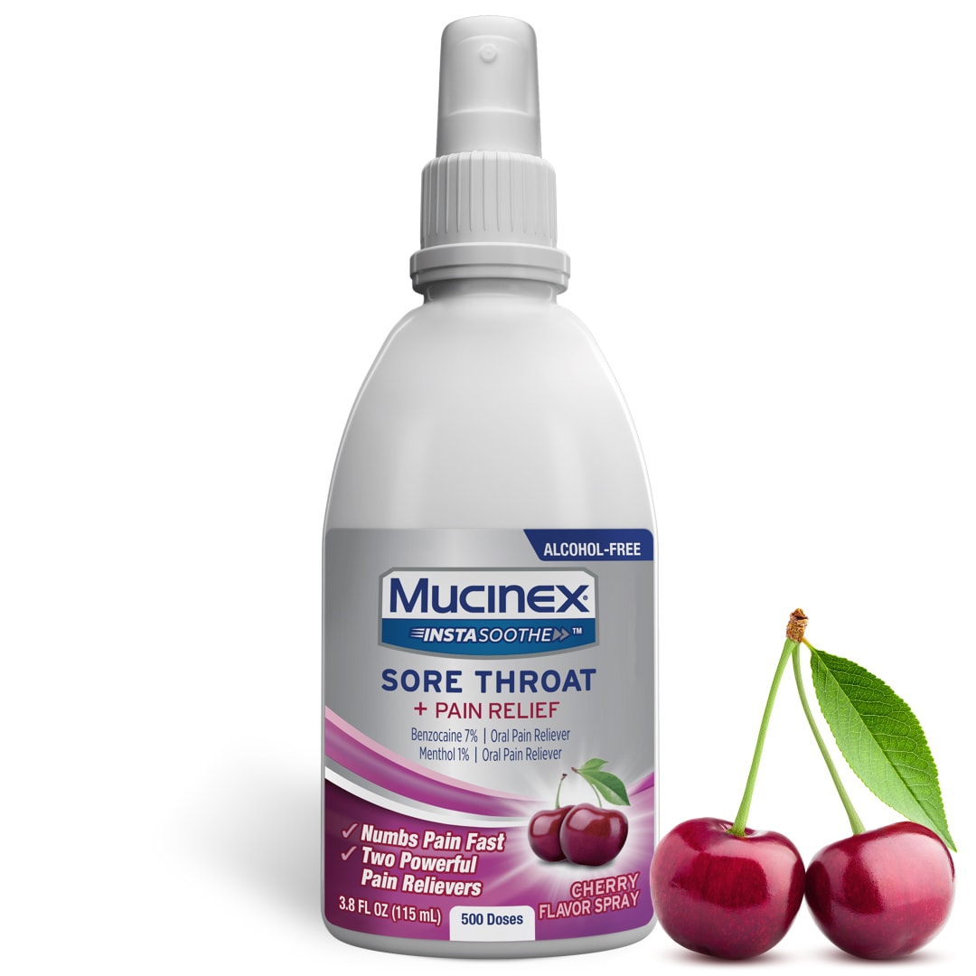 MUCINEX® InstaSoothe™ Sore Throat + Pain Relief Spray - Cherry 24/3.8 oz.