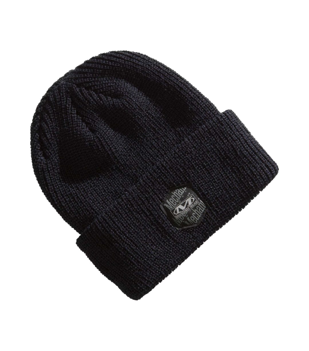 Classic Ribbed Cuff Knit Beanie - Black