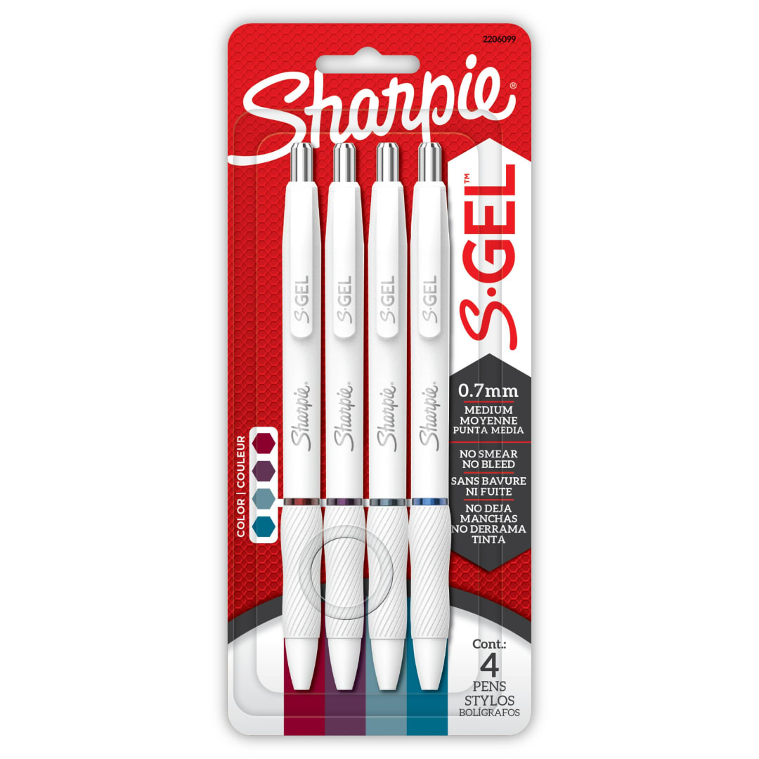 SHRP S-GEL WHT FASH BLD 4CT CARD REPACK