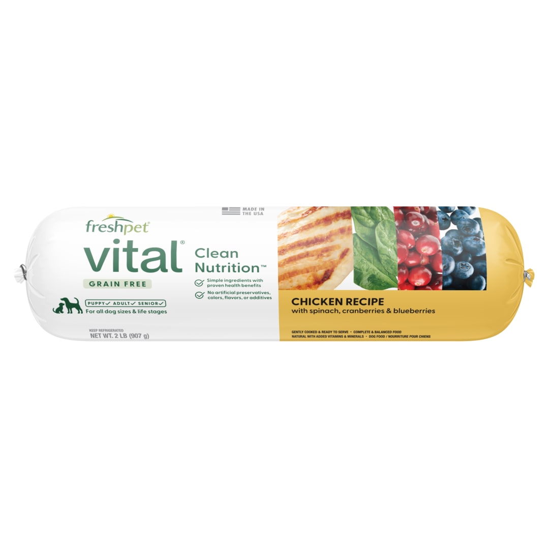 Freshpet Vital, Fresh Dog Food, Grain Free Chicken Recipe Roll, 2 lbs.