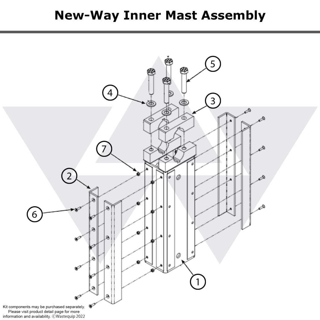 Wastebuilt® Replacement for New Way  Inner Vertical Mast Assembly